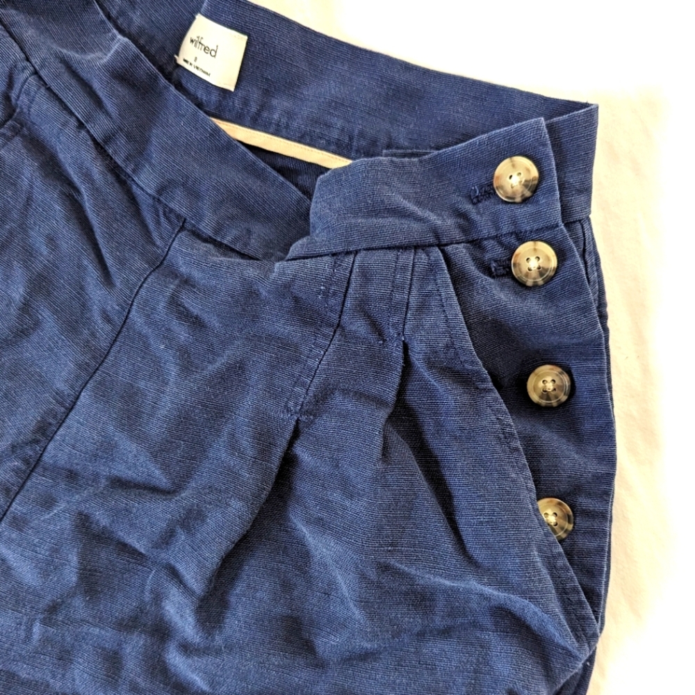 High Waist Linen Wilfred Shorts Nautical